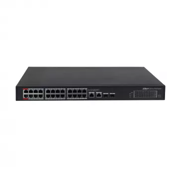 Dahua Technology PoE NET SWITCH 24PORT 1000M/ PFS3228-24GT-360-V2 DAHUA Unmanaged L2 Gigabit Ethernet (10/100/1000) Power over Ethernet (PoE) Black