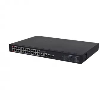 Dahua Technology PoE NET SWITCH 24PORT 1000M/ PFS3228-24GT-360-V2 DAHUA Unmanaged L2 Gigabit Ethernet (10/100/1000) Power over Ethernet (PoE) Black