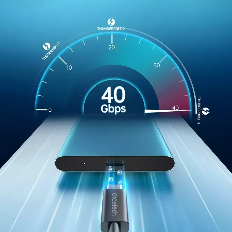 USB-C to USB-C Thunderbolt 4 cable CHOETECH — 40 Gbps, 100 W charging