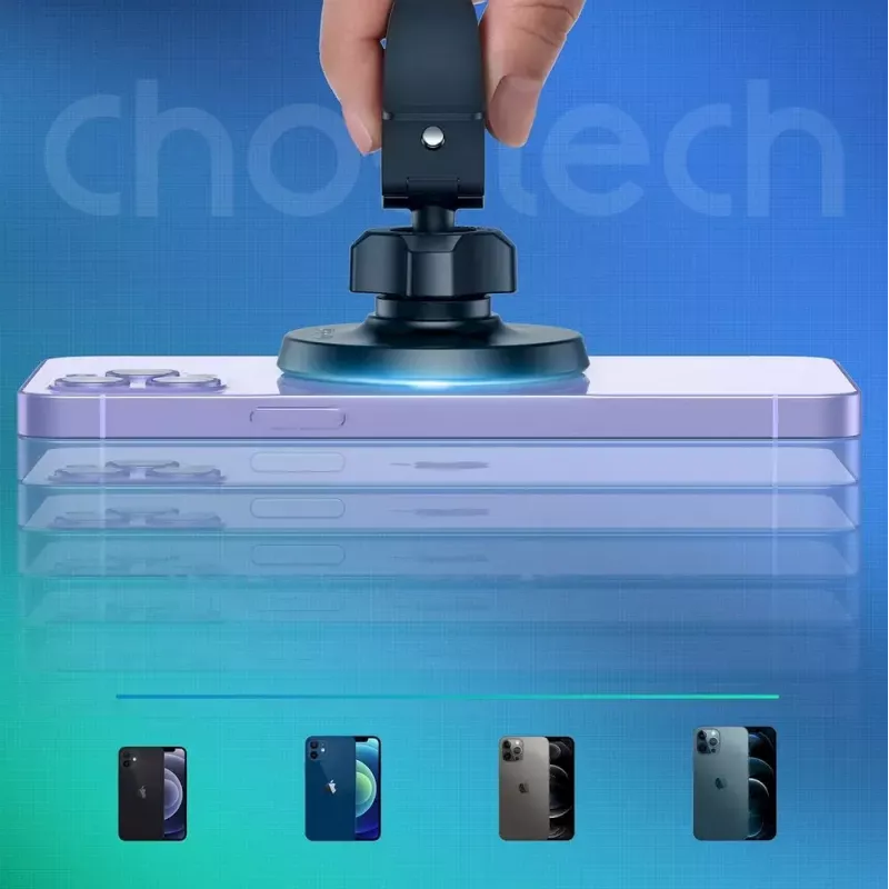 Magnetic Car Phone Holder CHOETECH for iPhone 12, dashboard/air vent compatible, compact mount