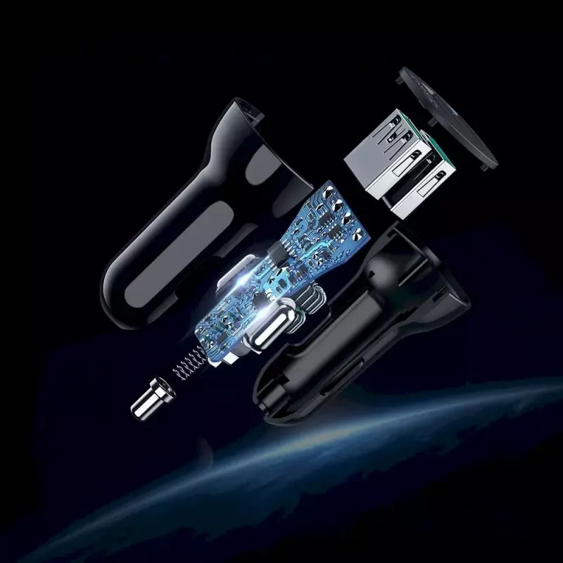 Power charger CHOETECH C0051 dual USB-A 36W QC3.0, black