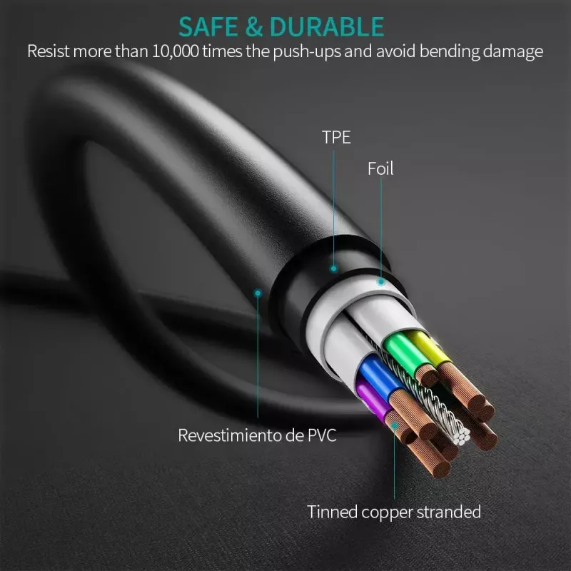 USB Cable Choetech CC0002 USB 2.0 1m USB C Black