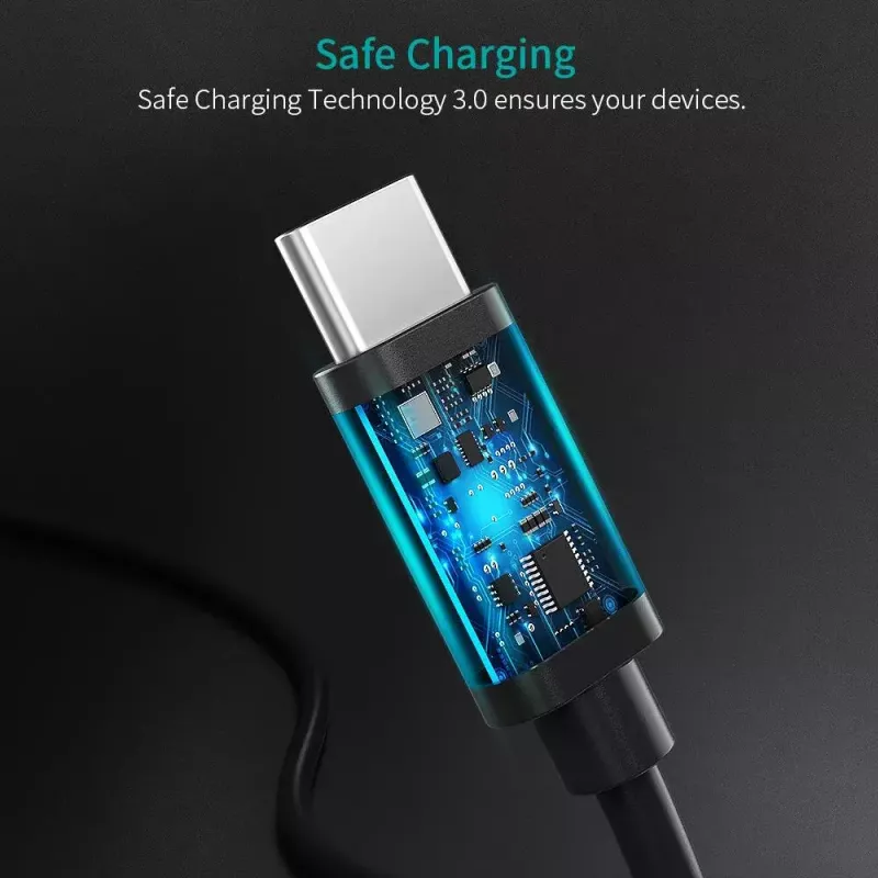 USB Cable Choetech CC0002 USB 2.0 1m USB C Black