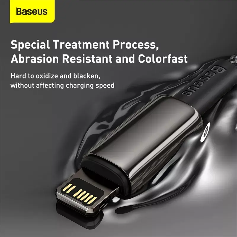 Cable Baseus Tungsten Gold 1 m Black Lightning to USB C