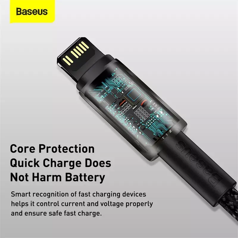 Cable Baseus Tungsten Gold 1 m Black Lightning to USB C