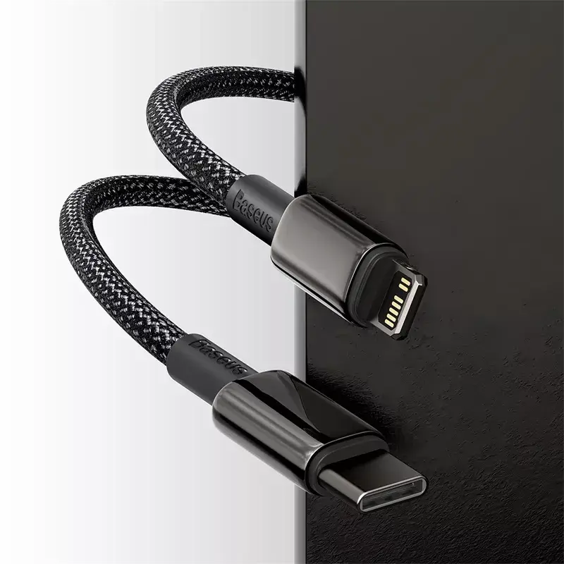 Cable Baseus Tungsten Gold 1 m Black Lightning to USB C