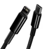 Cable Baseus Tungsten Gold 1 m Black Lightning to USB C