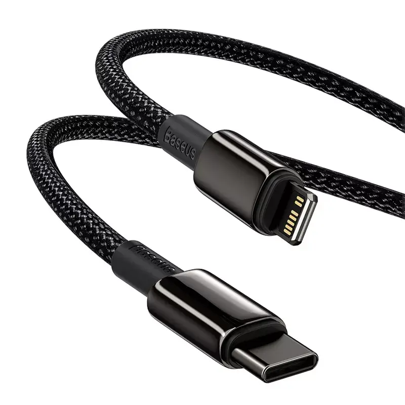 Cable Baseus Tungsten Gold 1 m Black Lightning to USB C