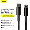 Cable Baseus Tungsten Gold 2 m Black Lightning USB C