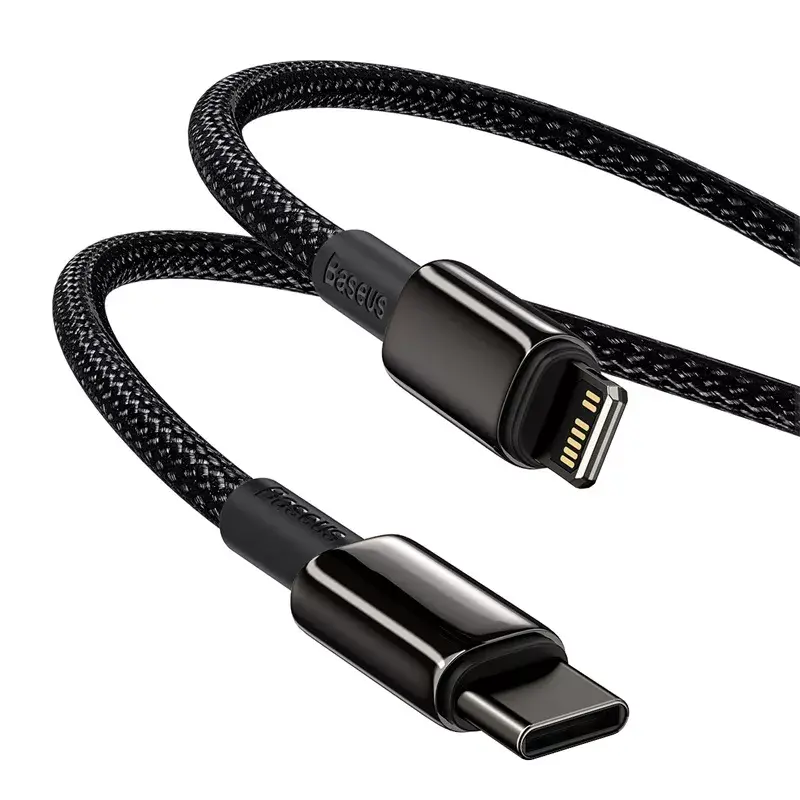 Cable Baseus Tungsten Gold 2 m Black Lightning USB C