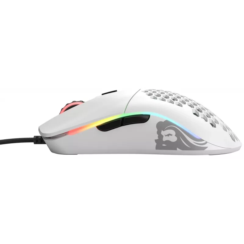Glorious Gaming Glorious Model O Mouse Regular (White), Right-hand, Optical, USB Type-A, 12000 DPI, White