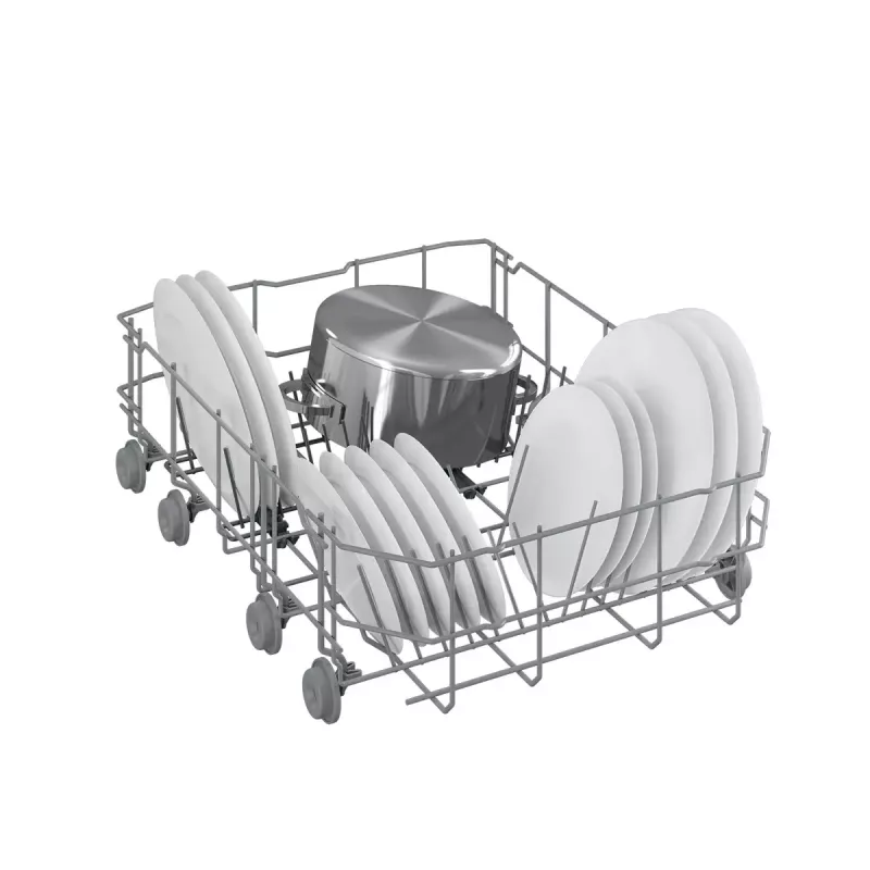 Slimline freestanding dishwasher BEKO DVS05024W — 10 place settings, 45 cm, 49 dB, E class