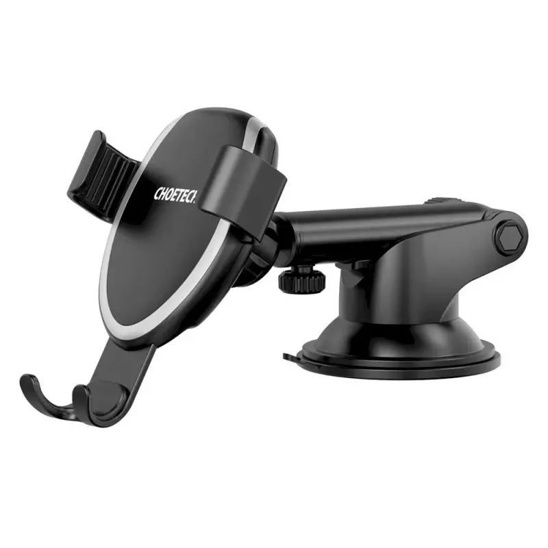 Car phone mount CHOETECH T536-S with 10W wireless charging, dashboard/windshield installation