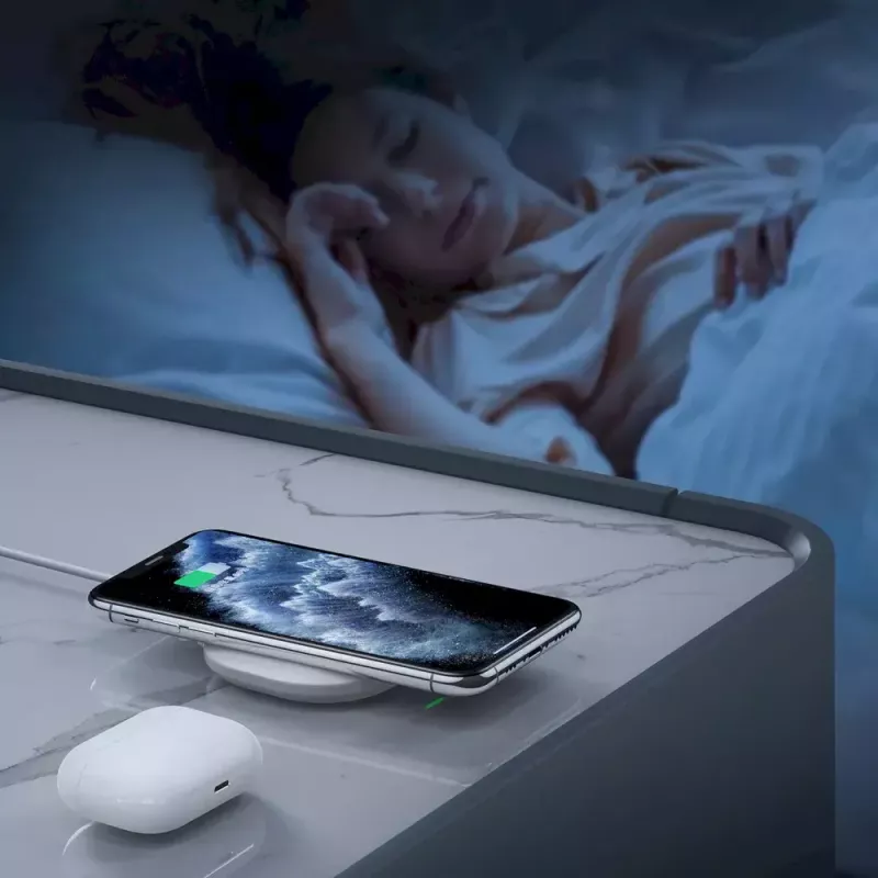 Wireless charging pad CHOETECH T550-F-v2 15W White — Qi-compatible 15W fast wireless charger