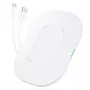 Wireless charging pad CHOETECH T550-F-v2 15W White — Qi-compatible 15W fast wireless charger