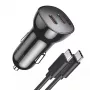 Indoor Charger Choetech TC0008 Black Cigar Lighter Fast Charging
