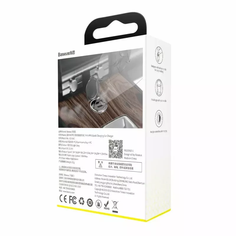 Wall charger Baseus VCHX-B0G 30W with QC4.0 and PD3.0 support