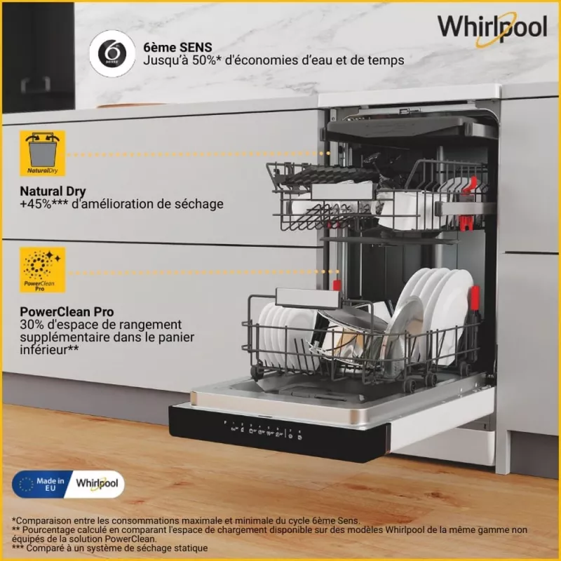 Whirlpool WSFO 3O34 PF Freestanding 10 place settings