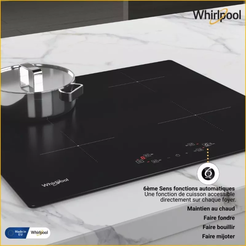 Whirlpool WS Q2160 NE Black Built-in 59 cm Zone induction hob 4 zone(s)