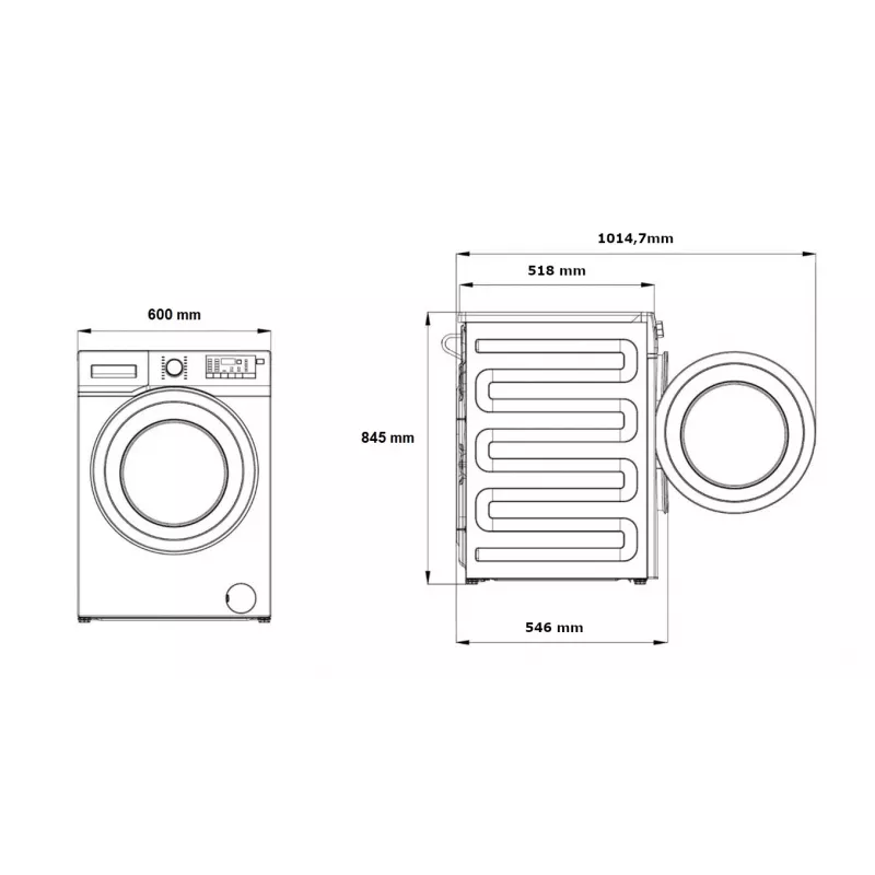 Washing machine BEKO BM3WFSU49415WB front-load 9 kg 1400 RPM white, Energy A