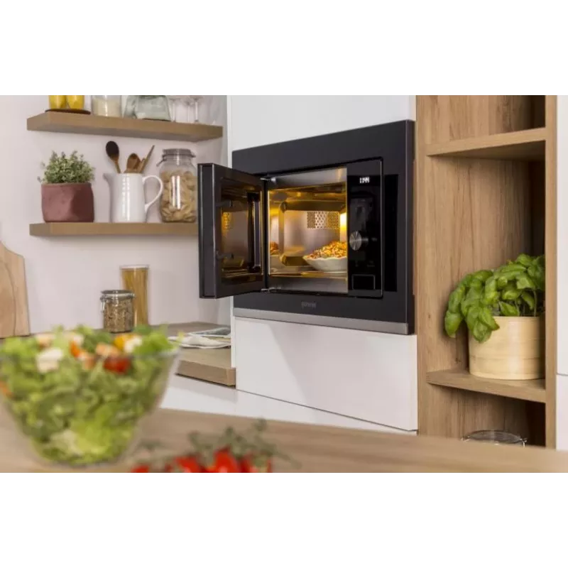 Gorenje XY820Z BM201AG1BG G600, Built-in, Grill microwave, 20 L, 800 W, Built-in display, LED