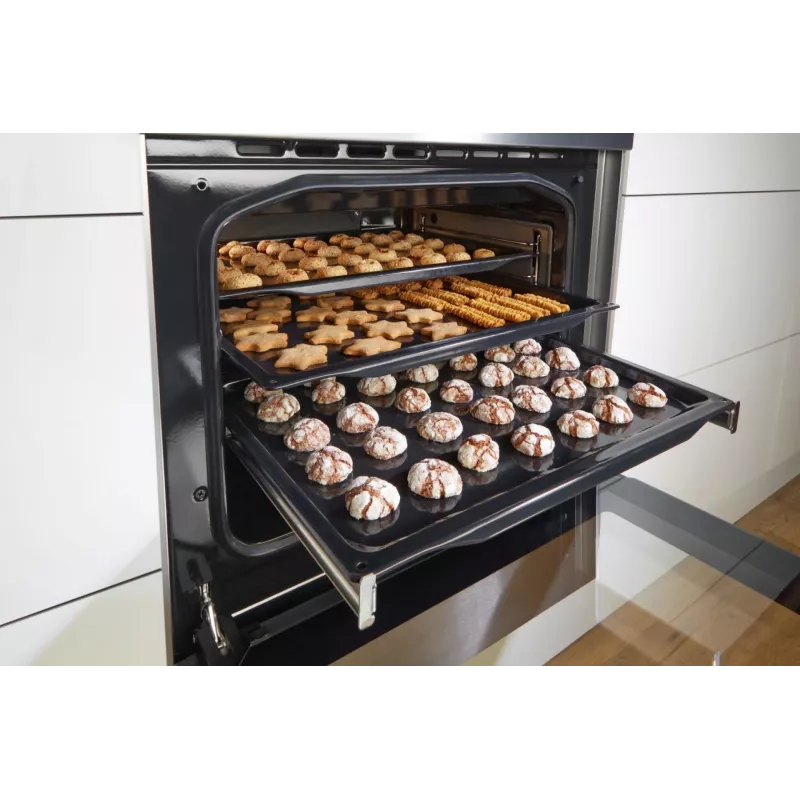Gorenje 740742 cooker Freestanding cooker Electric Zone induction hob Black, Stainless steel