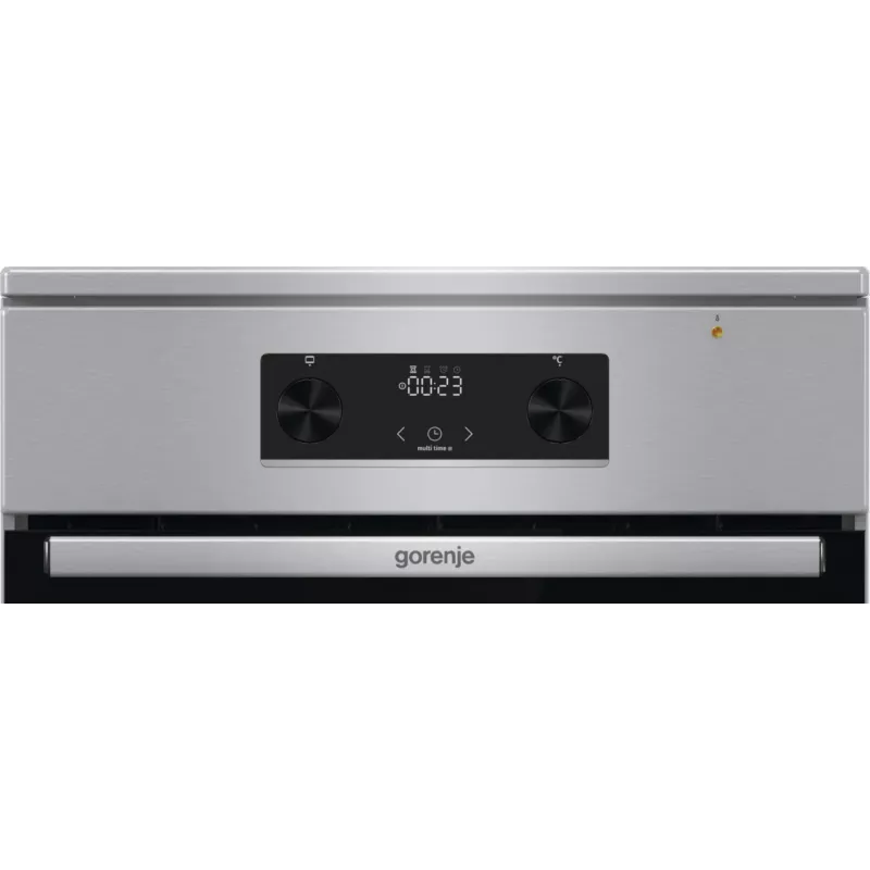 Gorenje 740742 cooker Freestanding cooker Electric Zone induction hob Black, Stainless steel