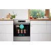Gorenje 740742 cooker Freestanding cooker Electric Zone induction hob Black, Stainless steel