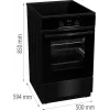 Gorenje GEIT5C60BPG Freestanding cooker Electric Ceramic hob Black