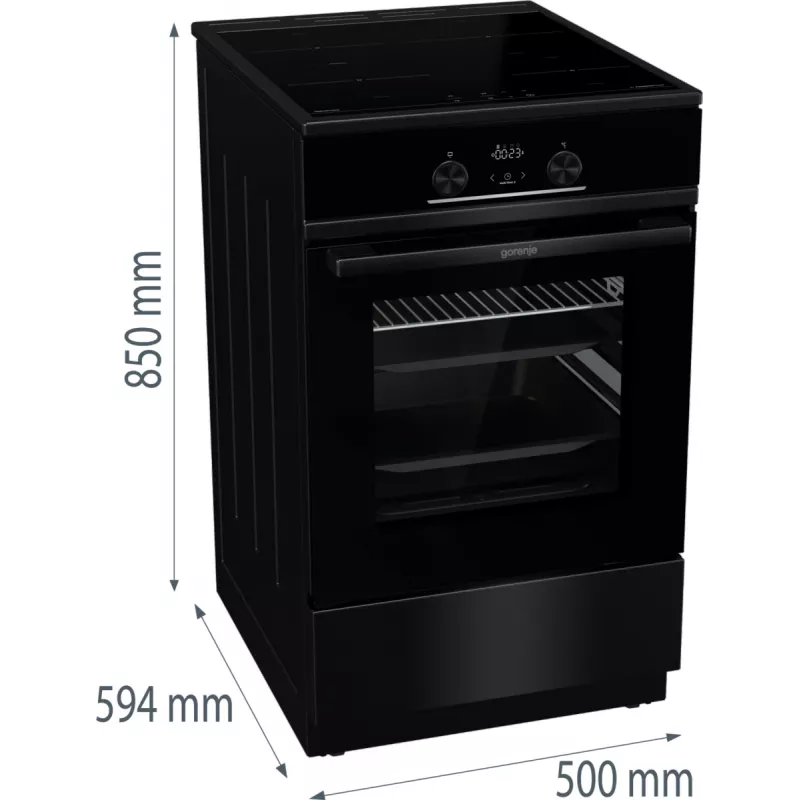 Gorenje GEIT5C60BPG Freestanding cooker Electric Ceramic hob Black