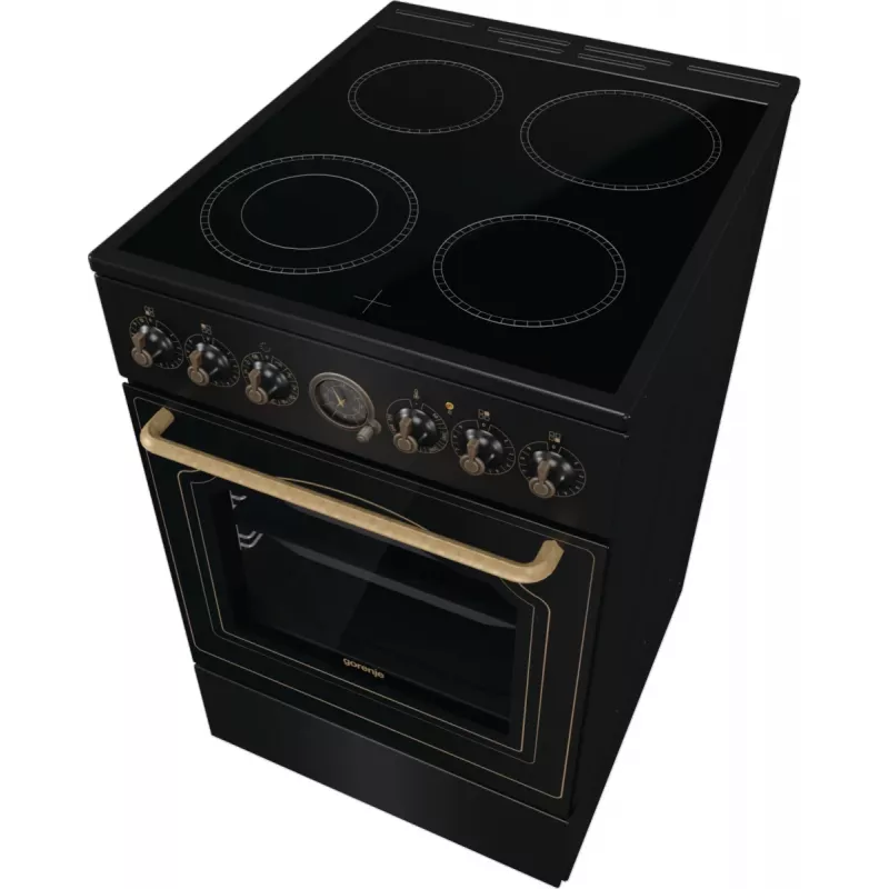 Gorenje GECS5B70CLB Freestanding cooker Electric Ceramic hob Black