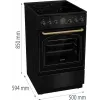 Gorenje GECS5B70CLB Freestanding cooker Electric Ceramic hob Black
