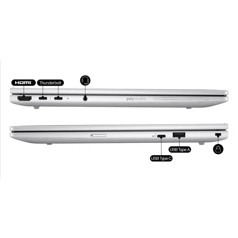 HP EliteBook 8 G1i AI Intel Core Ultra 5 225U Laptop 35.6 cm (14 inch) WUXGA 32 GB DDR5-SDRAM Wi-Fi 7 (802.11be) Windows 11 Pro AI PC Silver