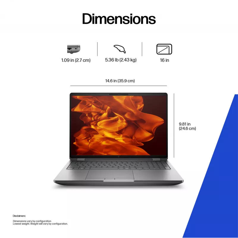 Laptop HP ZBG1i16 U9 285HX 16 64GB 1T PC Nordics