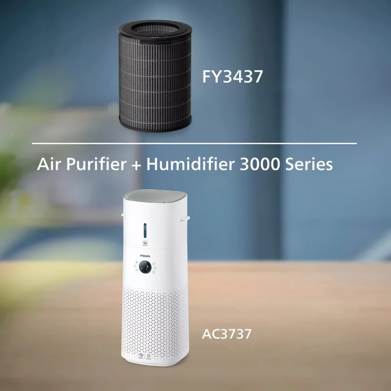 Air purifier filter Philips FY3437/00 Width 248 mm Depth 34.6 mm Height 300.5 mm
