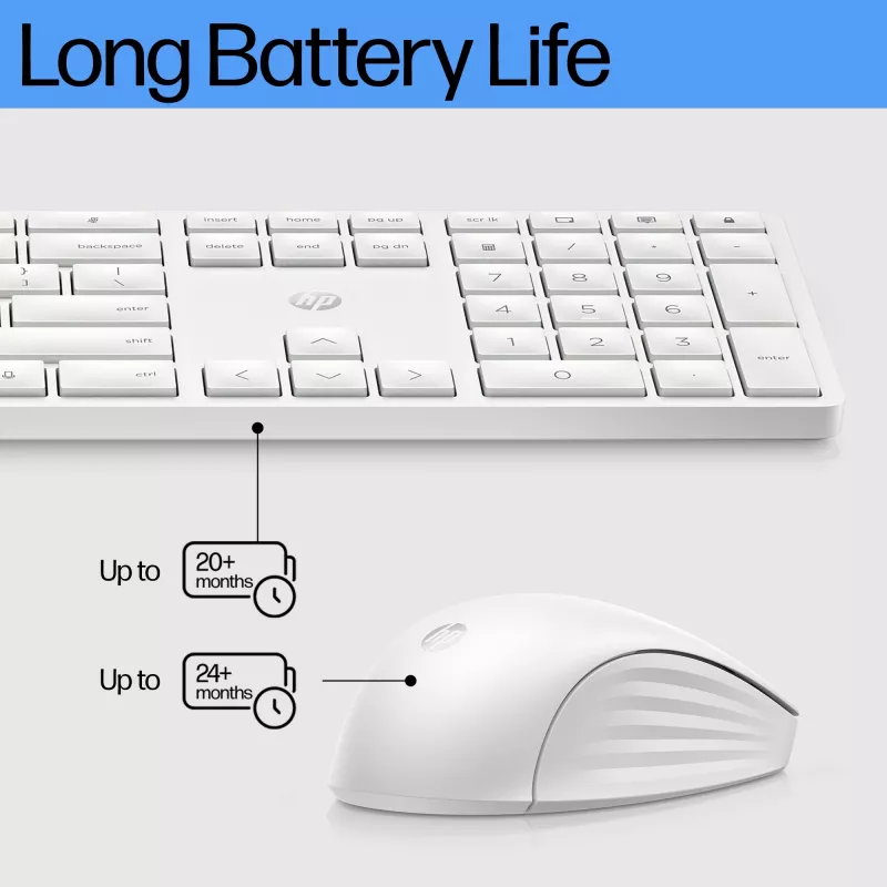 HP 655 Wireless Keyboard and Mouse Combo Full-size Mechanical QWERTY