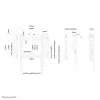 Neomounts video wall mount, 70 kg, 81.3 cm (32 inch), 190.5 cm (75 inch), 200 x 200 mm, 600 x 600 mm, 0 - 6°