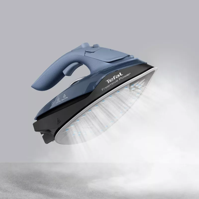 Tefal Freemove Power FV6675E0 iron Dry & Steam iron Ceramic soleplate 2600 W Black, Blue