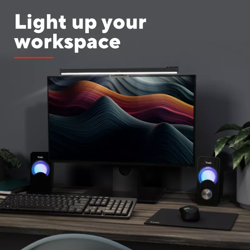 Table lamp Trust Shyne Non-changeable bulb Black USB powered 70mm height