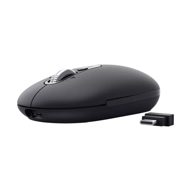 Mouse TRUST Seron Slim Multi — ambidextrous office mouse, optical 3200 DPI, RF Wireless + Bluetooth, 7 buttons, black
