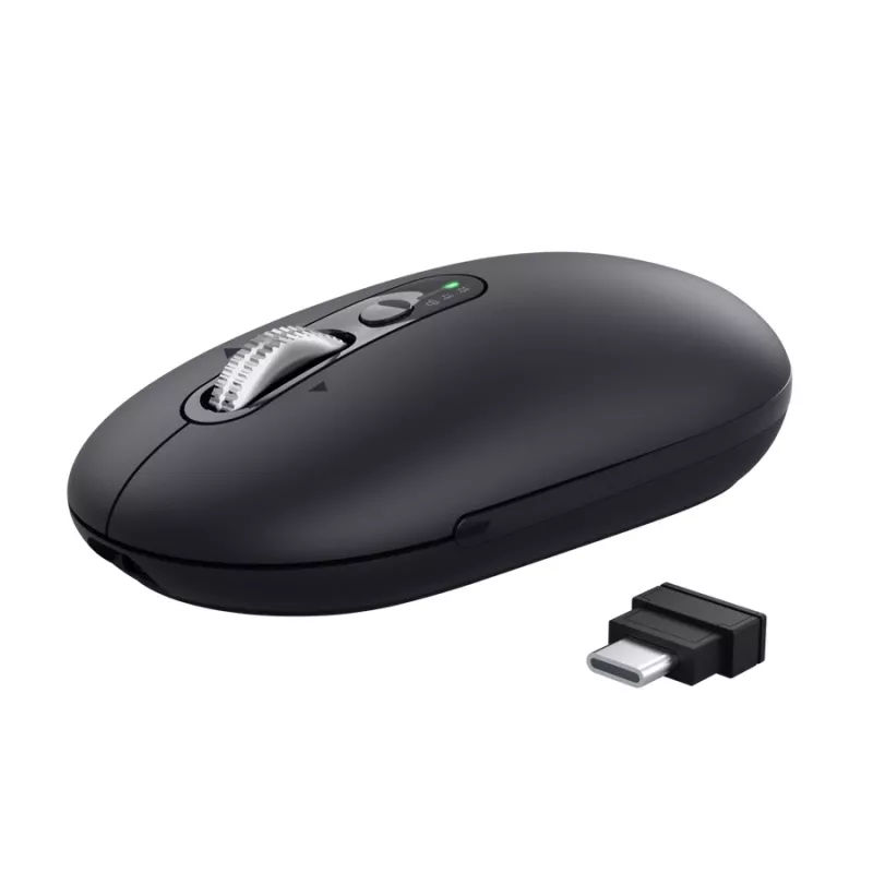 Mouse TRUST Seron Slim Multi — ambidextrous office mouse, optical 3200 DPI, RF Wireless + Bluetooth, 7 buttons, black
