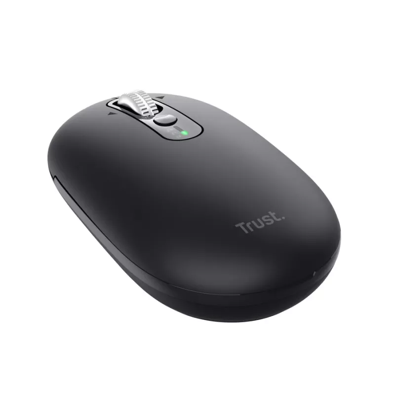 Mouse TRUST Seron Slim Multi — ambidextrous office mouse, optical 3200 DPI, RF Wireless + Bluetooth, 7 buttons, black