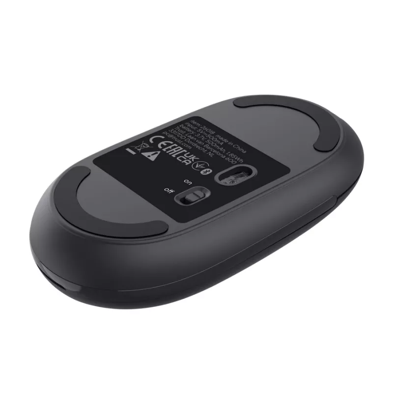 Mouse TRUST Seron Slim Multi — ambidextrous office mouse, optical 3200 DPI, RF Wireless + Bluetooth, 7 buttons, black