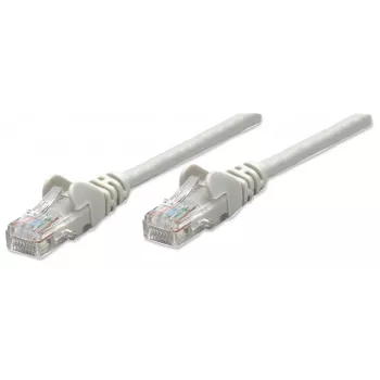 Intellinet Network Patch Cable, Cat5e, 10m, Grey, CCA, U/UTP, PVC, RJ45, Gold Plated Contacts, Snagless, Booted, Lifetime Warranty
