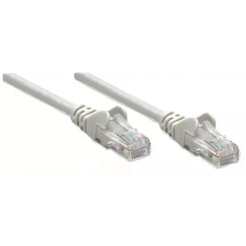 Intellinet Network Patch Cable, Cat5e, 20m, Grey, CCA, U/UTP, PVC, RJ45, Gold Plated Contacts, Snagless, Booted, Lifetime Warranty