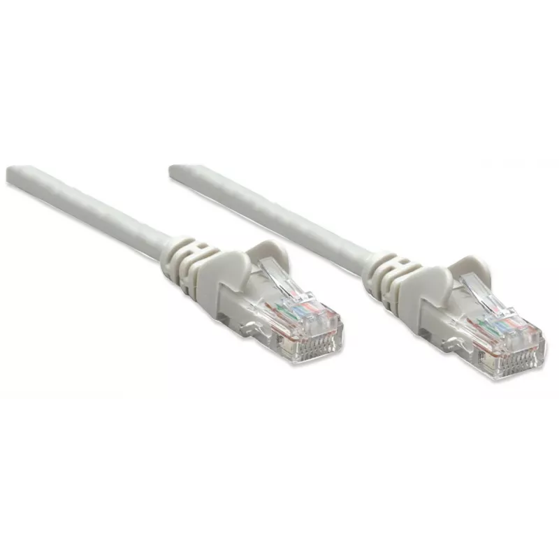 Intellinet Network Patch Cable, Cat5e, 20m, Grey, CCA, U/UTP, PVC, RJ45, Gold Plated Contacts, Snagless, Booted, Lifetime Warranty