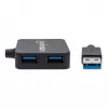 Manhattan USB-A 4-Port Hub, 4x USB-A Ports, 5 Gbps (USB 3.2 Gen1 aka USB 3.0), USB powered (no external power supply required). Fast charging: 1 port up to 0.9 A; charging on 4 ports requires external power supply (not included), Equivalent to ST4300MINU3B