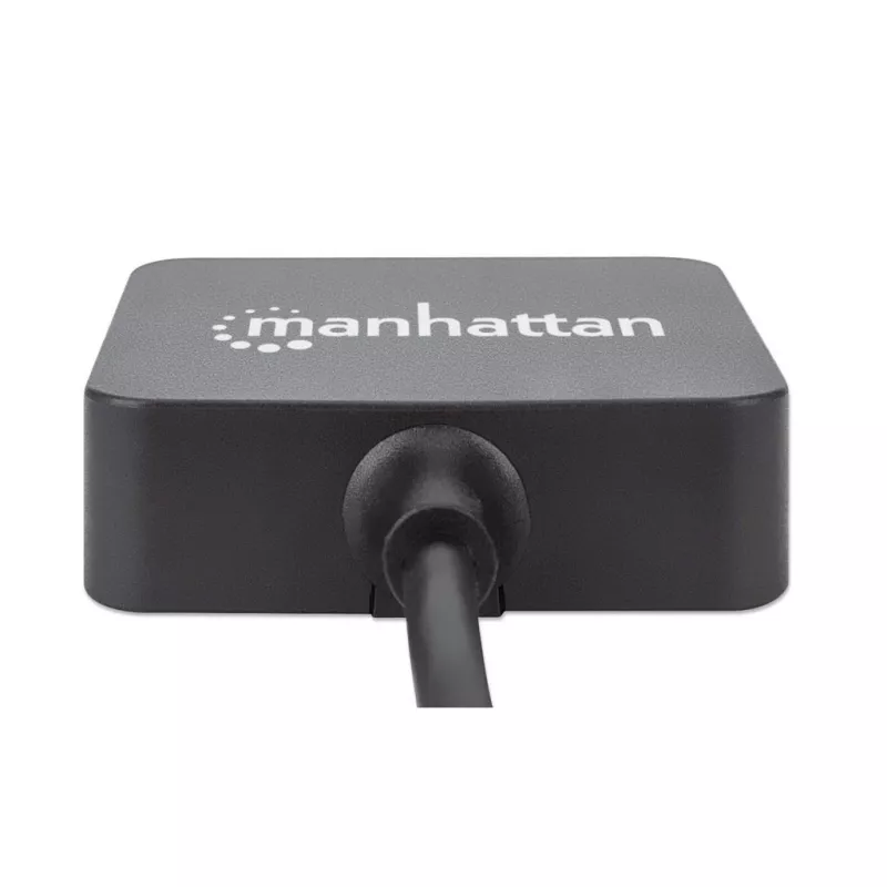 Manhattan USB-A 4-Port Hub, 4x USB-A Ports, 5 Gbps (USB 3.2 Gen1 aka USB 3.0), USB powered (no external power supply required). Fast charging: 1 port up to 0.9 A; charging on 4 ports requires external power supply (not included), Equivalent to ST4300MINU3B