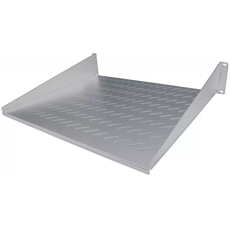Intellinet 19 inch Cantilever Shelf, 2U, 2-Point Front Mount, 250mm Depth, Max 25kg, Grey, Three Year Warranty