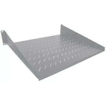 Intellinet 19 inch Cantilever Shelf, 2U, 2-Point Front Mount, 250mm Depth, Max 25kg, Grey, Three Year Warranty